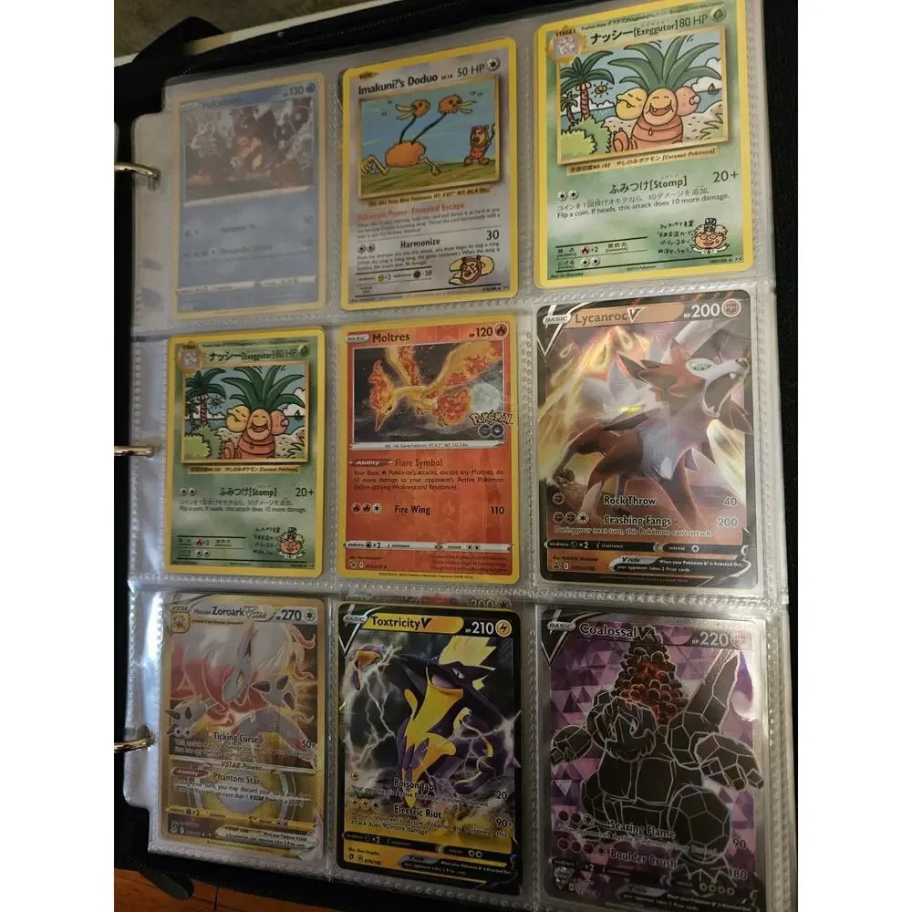 Pokemon TCG Card Lot V VMAX GX EX VSTAR Holo Vintage 9-Pocket Pages